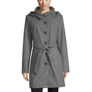 Liz Claiborne belted heavyweight wool coat NWT M tall